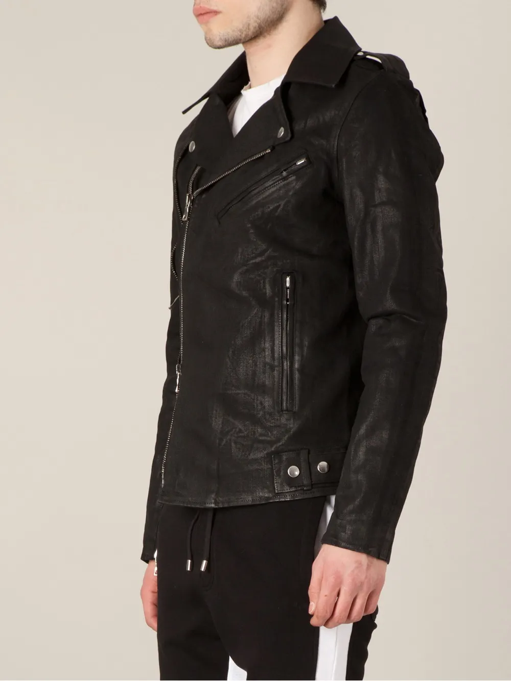 Balmain biker jacket Zwart
