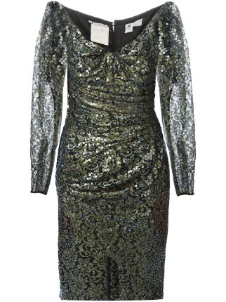 Emanuel Ungaro Pre-Owned Sequin And Lace Dress - Farfetch