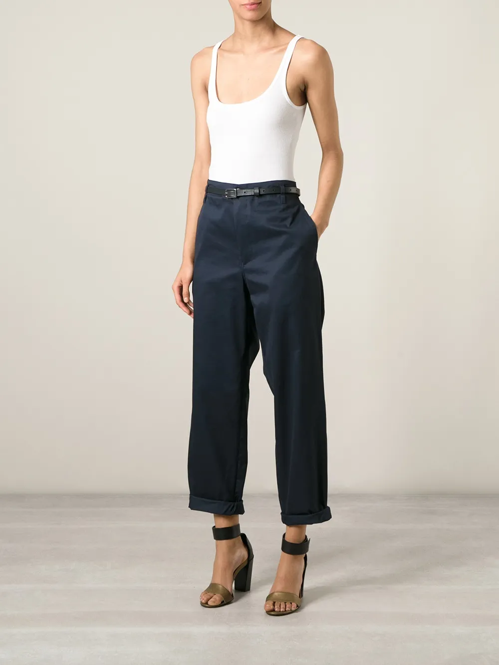 Golden Goose belted chino trousers - Blauw