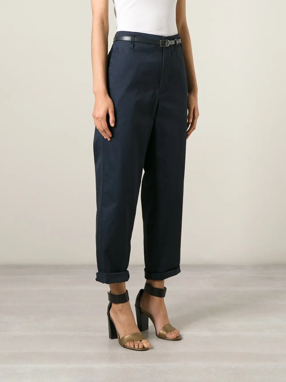 Golden Goose belted chino trousers Blauw