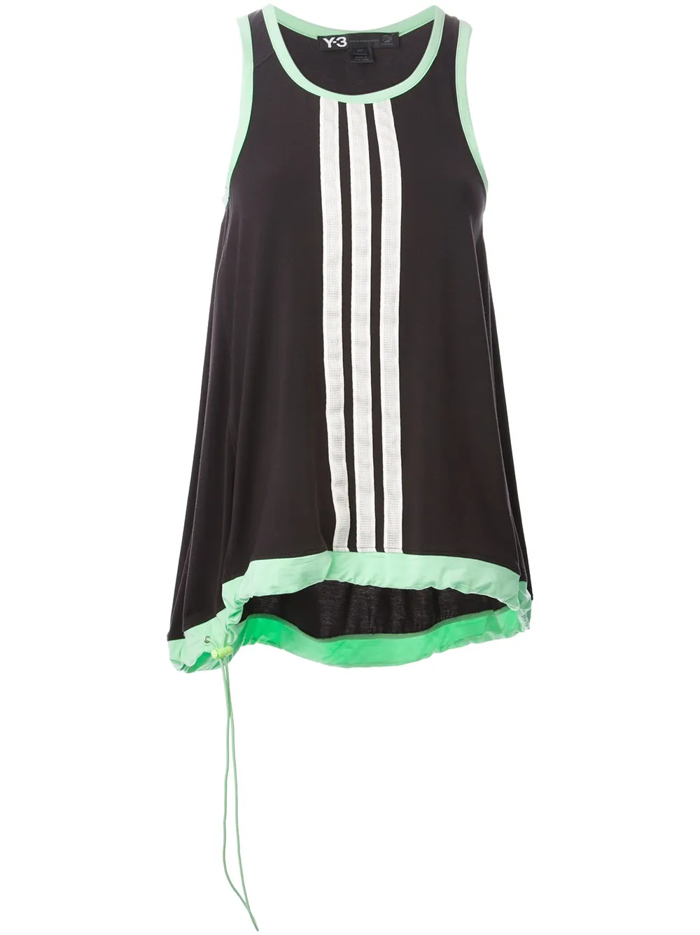 Y-3 drawstring hem tank top - Nero