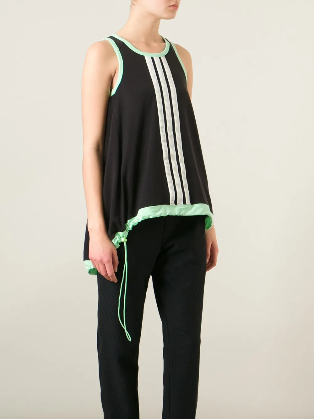  Y 3 Tanktop Mit Kordelzug Am Saum   Schwarz 