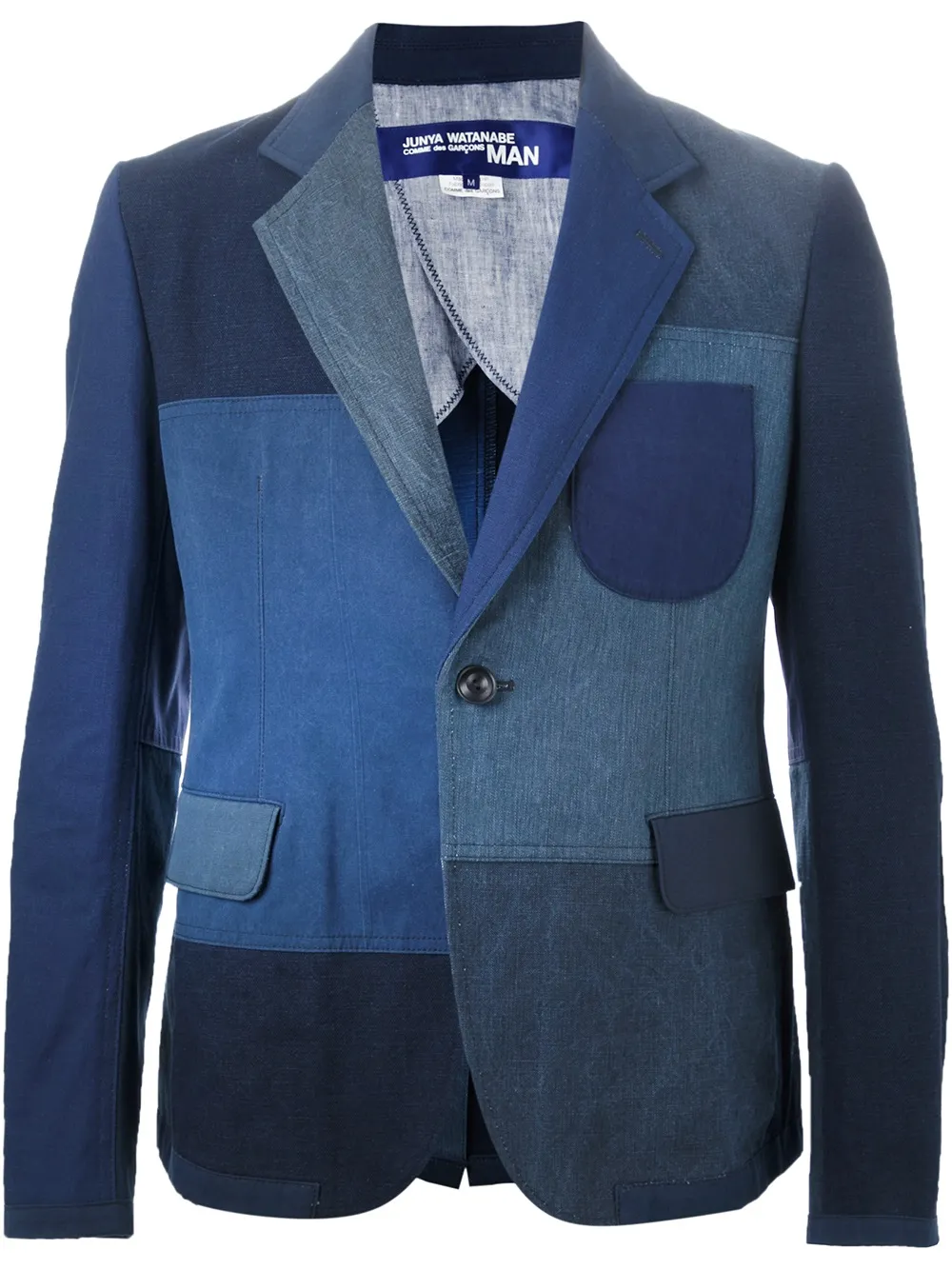 Junya Watanabe MAN patchwork blazer | Blue | Image 1