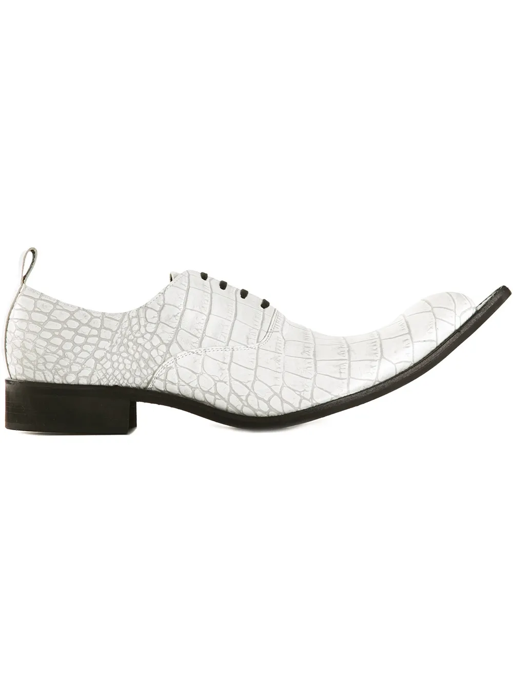 Comme des Garçons Homme Plus crocodile effect lace-up shoes Wit