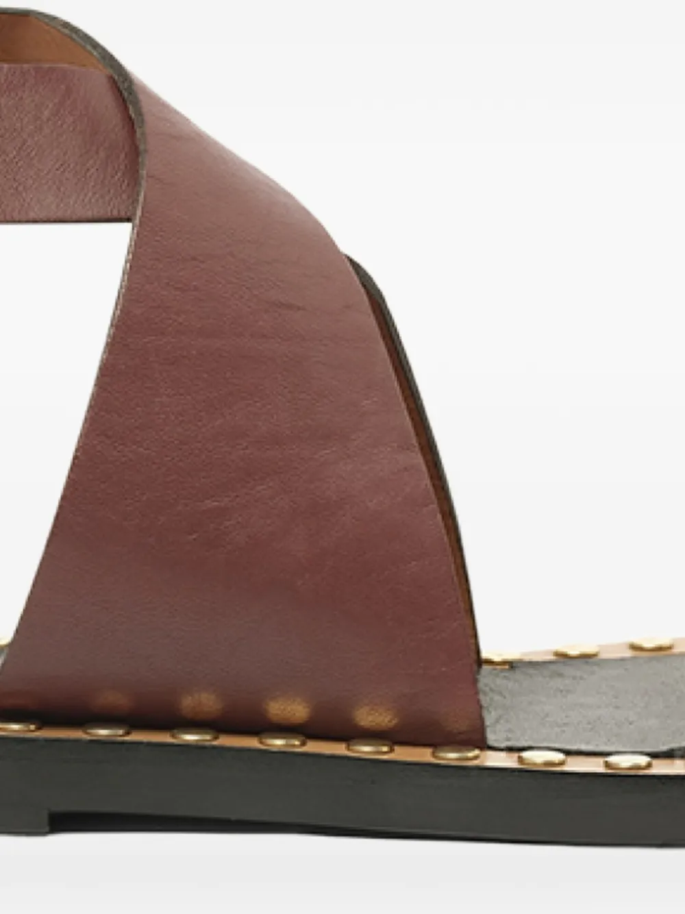 ISABEL MARANT Janis platte sandalen met studs Bruin