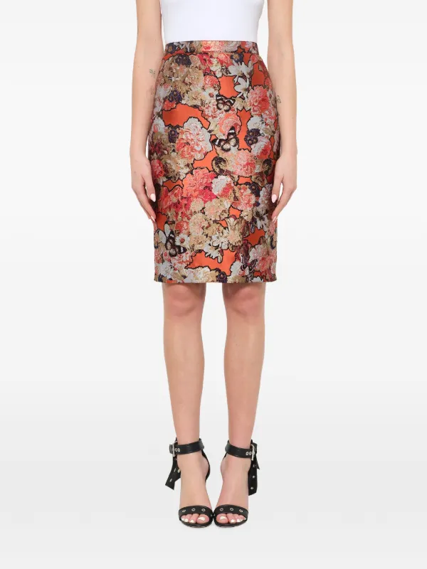Givenchy Floral Jacquard Short Skirt in Pink