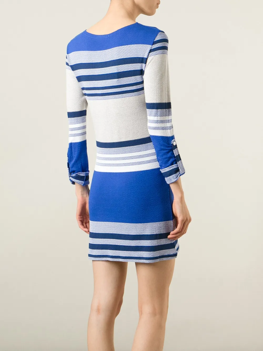 Melissa Odabash Maddie gestreepte jurk Blauw