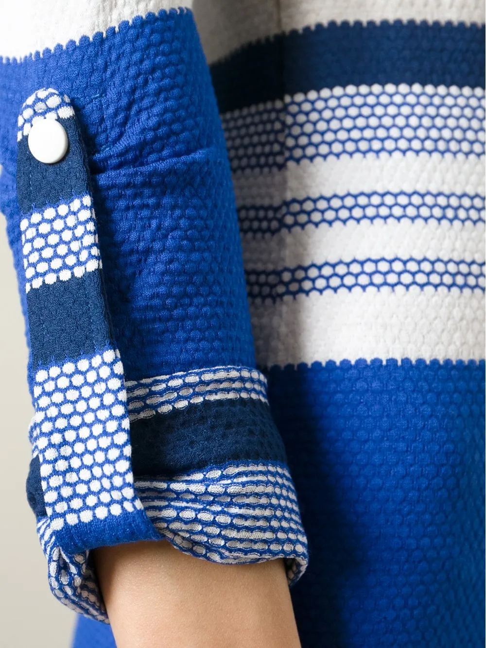 Melissa Odabash Maddie gestreepte jurk Blauw