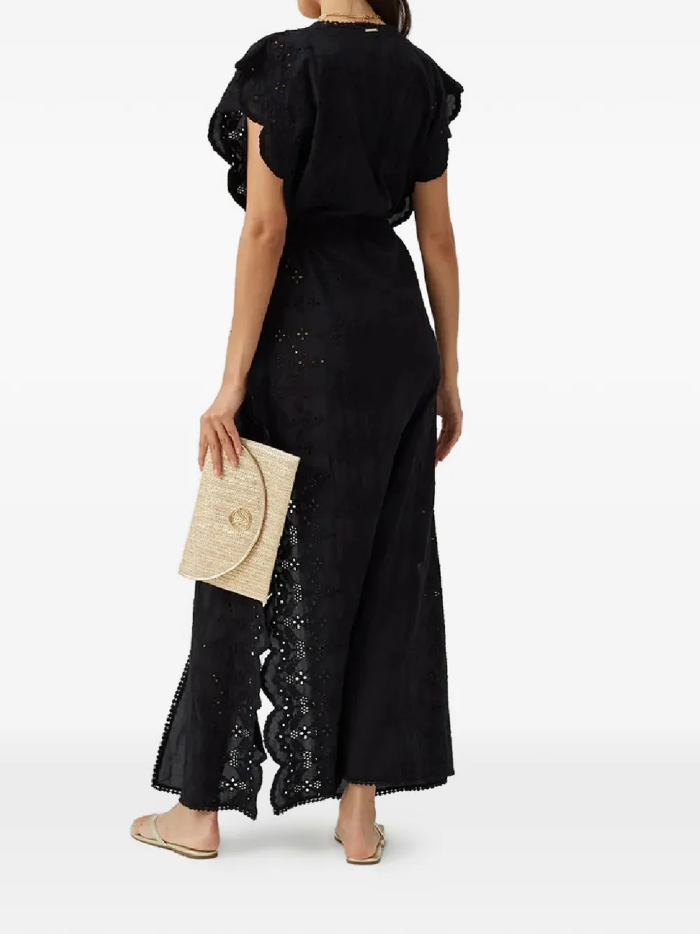 Melissa Odabash 'Talitha' peasant blouse Zwart