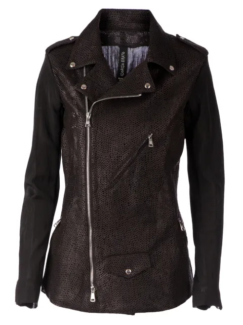 Giorgio Brato distressed mesh biker jacket