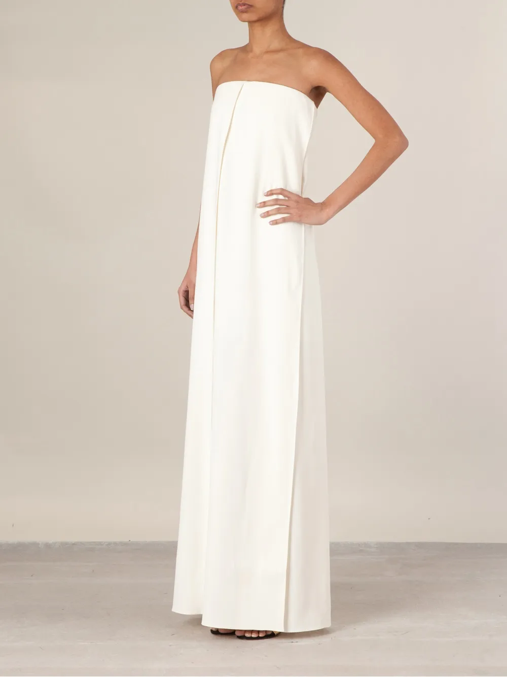 Maison Rabih Kayrouz Wrap-tie Empire Line Gown In White