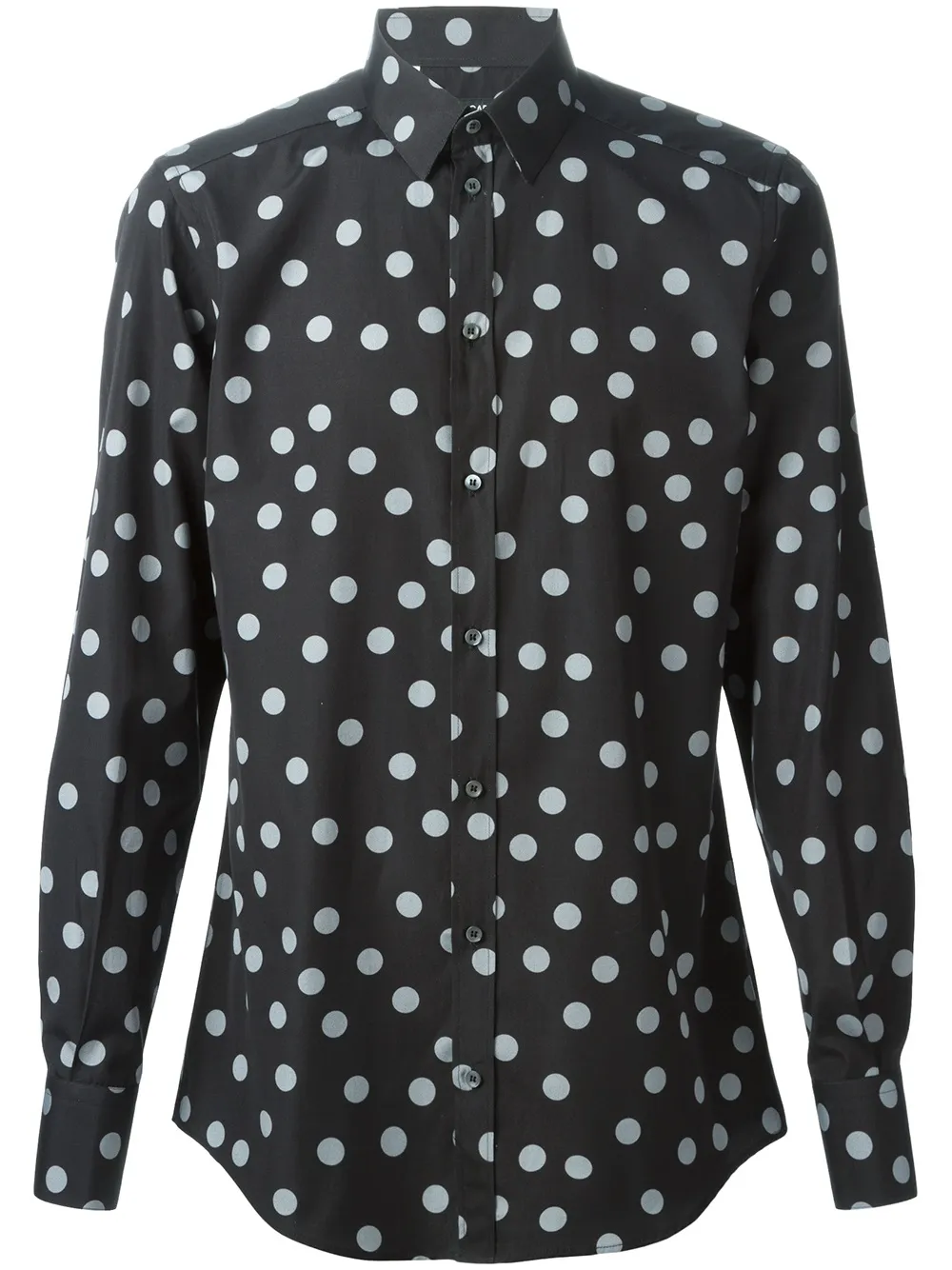 Dolce & Gabbana polka dot print shirt Zwart