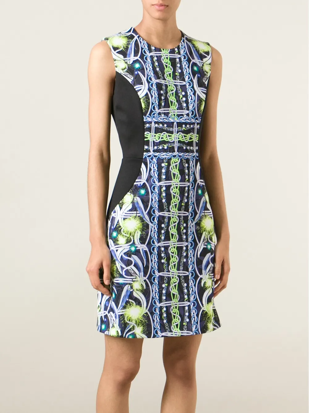  Peter Pilotto Printed Panel Dress - Black 