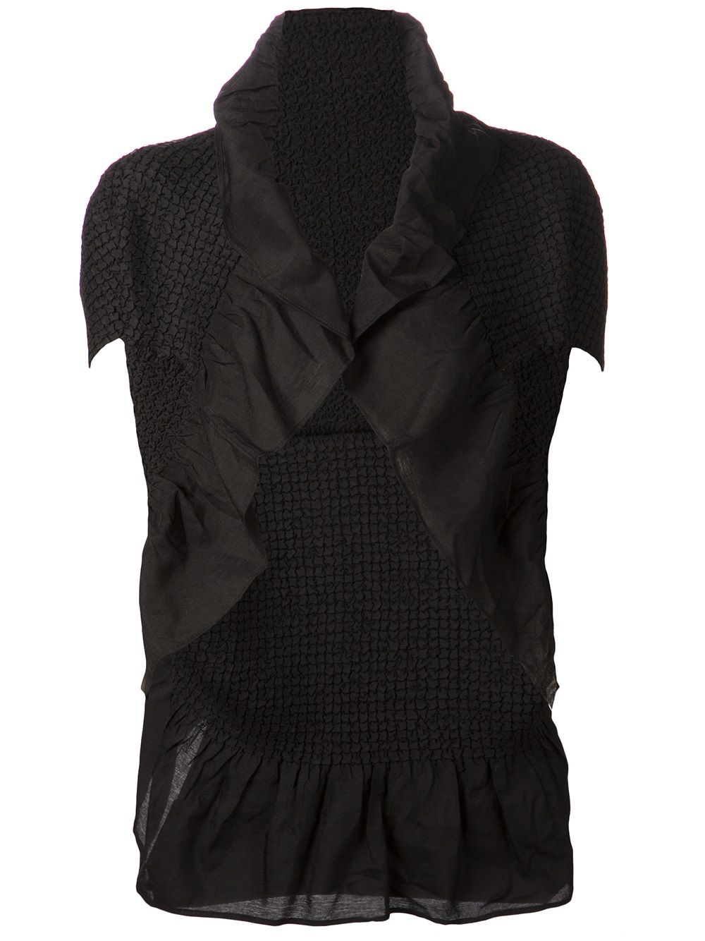 Issey Miyake Ruffled Collar Bolero Jacket - Farfetch