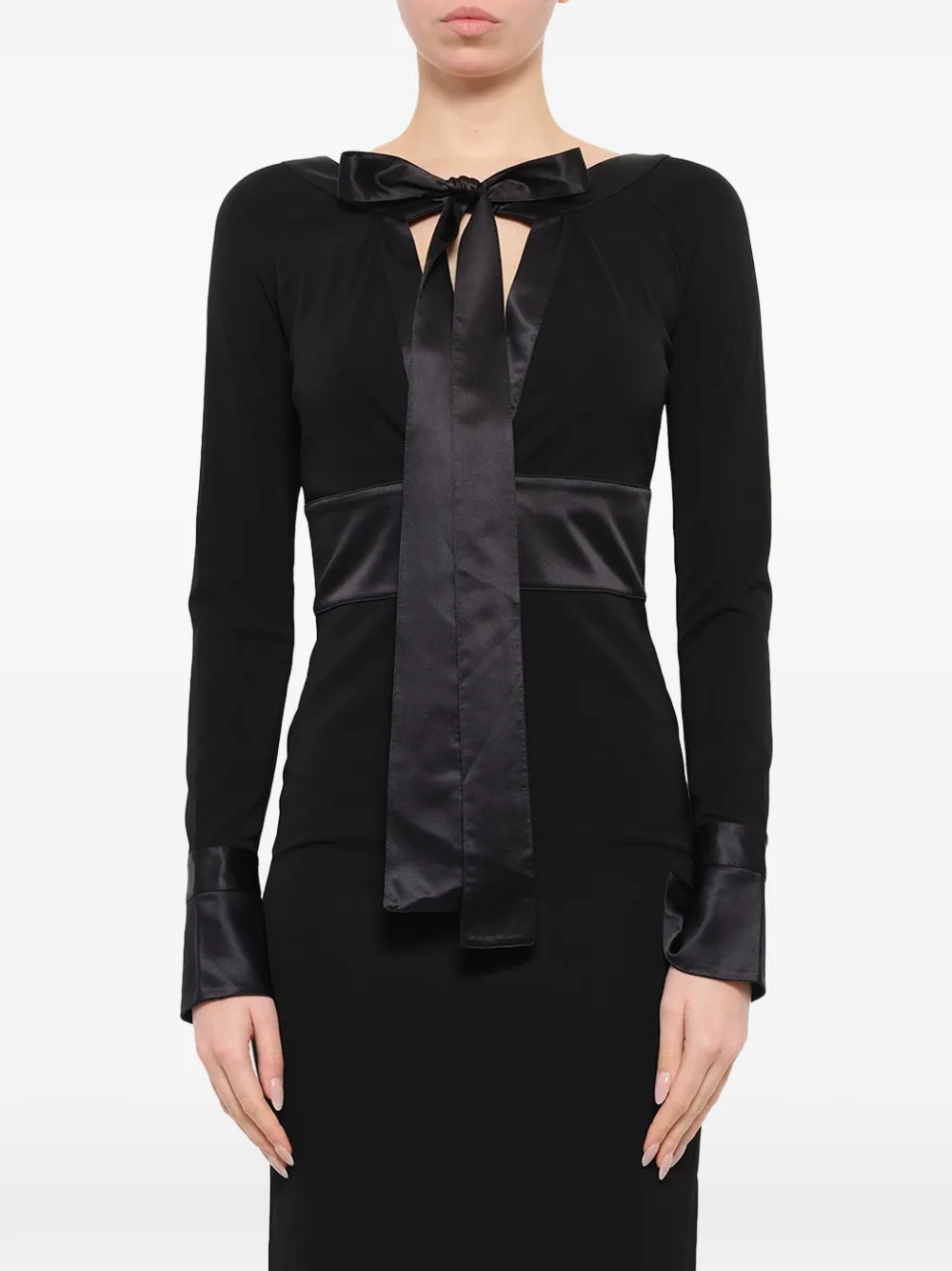 Givenchy Krepp-Abendkleid mit überkreuzten Trägern - Schwarz