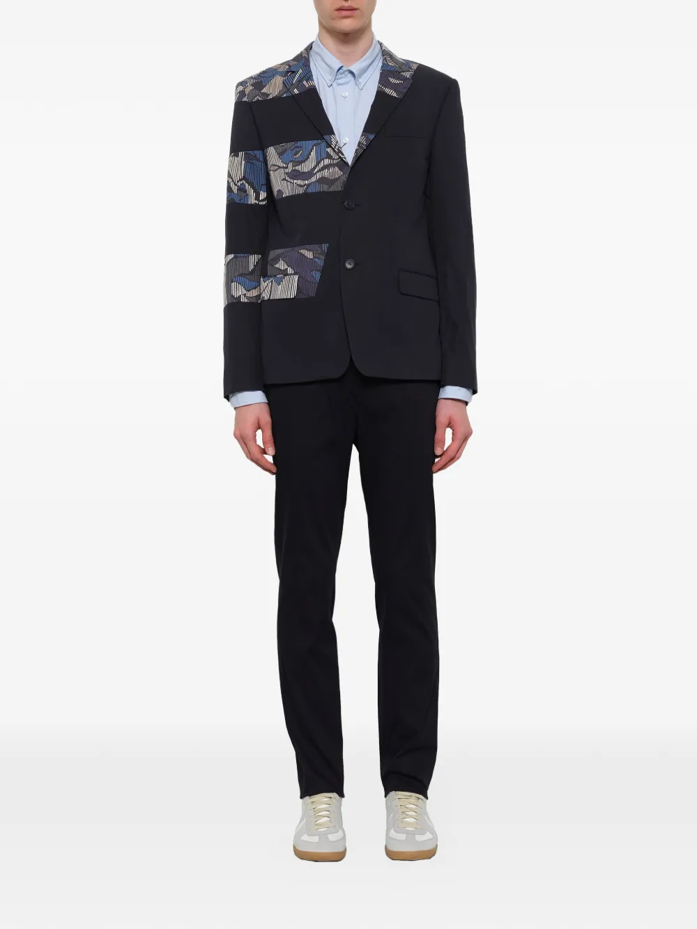  Kenzo 'abstract Stripes' Sakko   Blau 