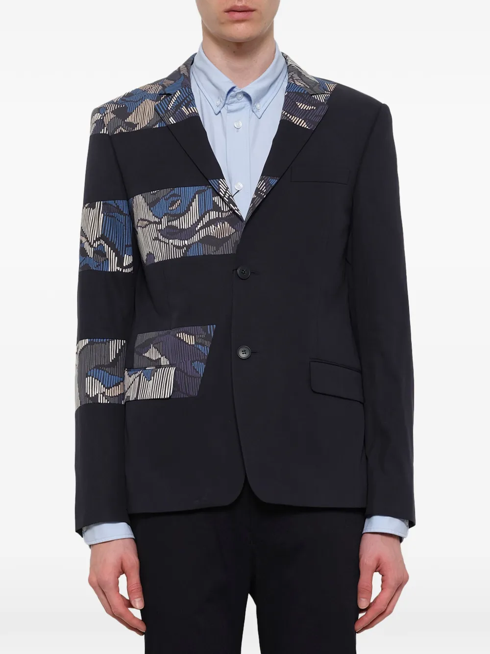 Kenzo 'Abstract Stripes' blazer - Blu