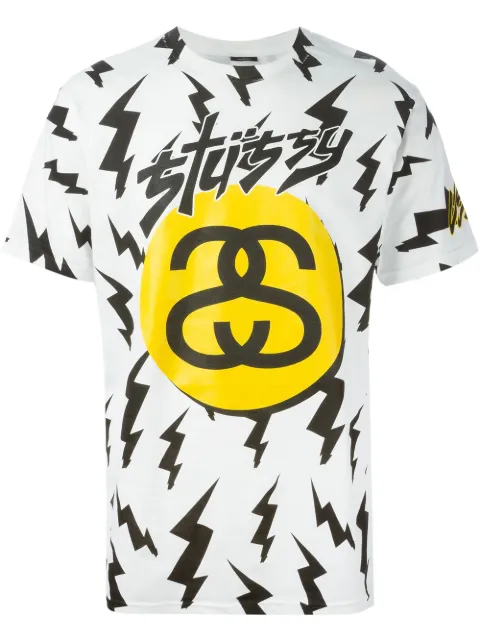 Stussy Lightning Bolt Print T-shirt 