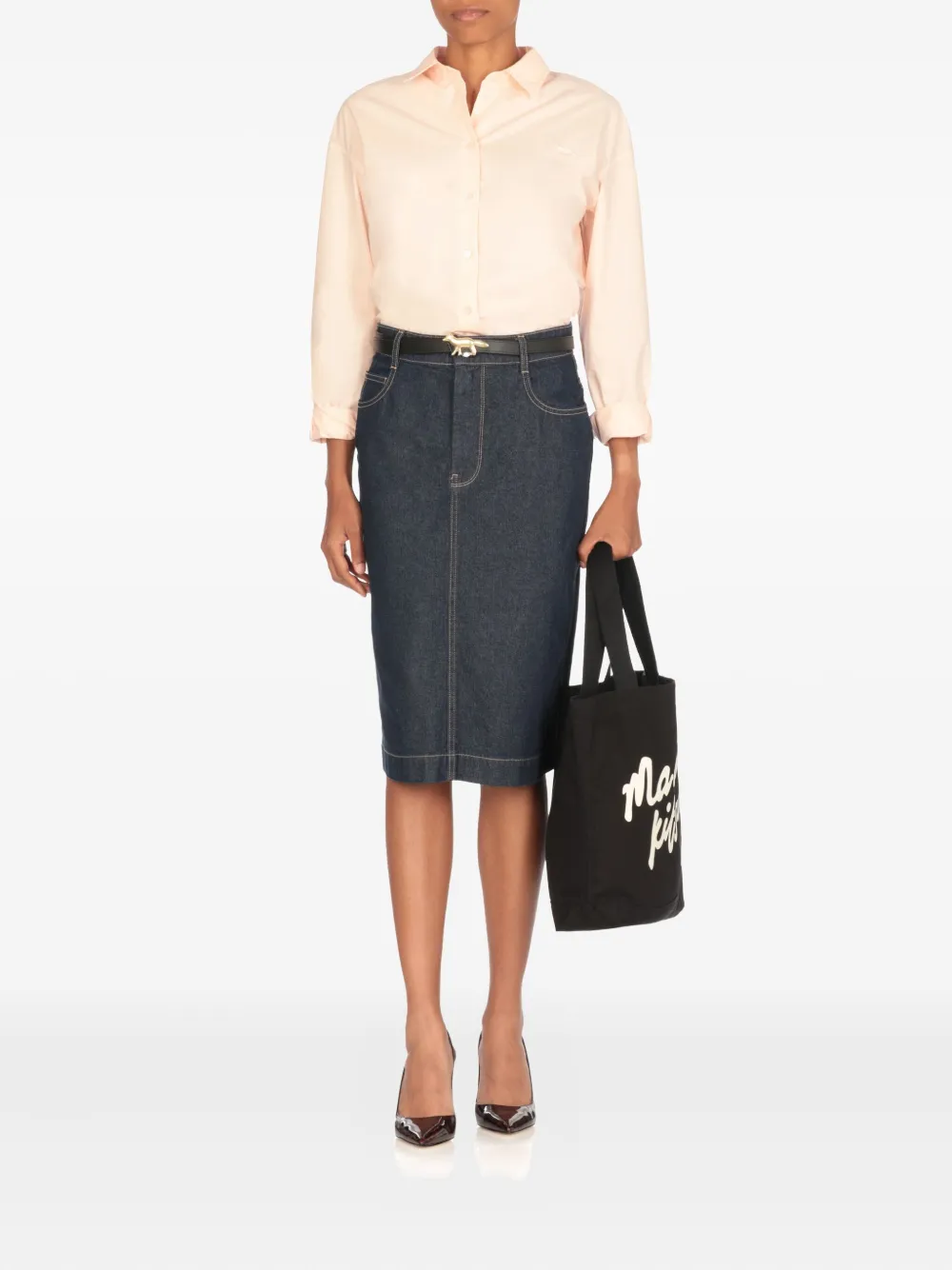 Maison Kitsuné logo-appliqué mesh sweatshirt | Sweaters | Image 2