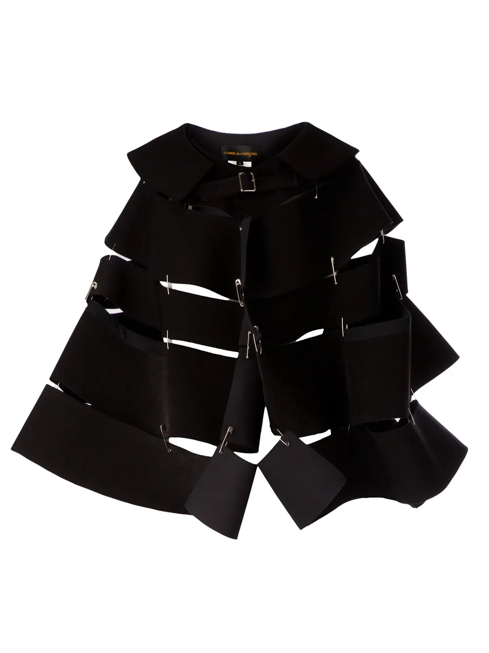 COMME DES GARÇONS WAVY PANEL OVERSIZED CAPE 