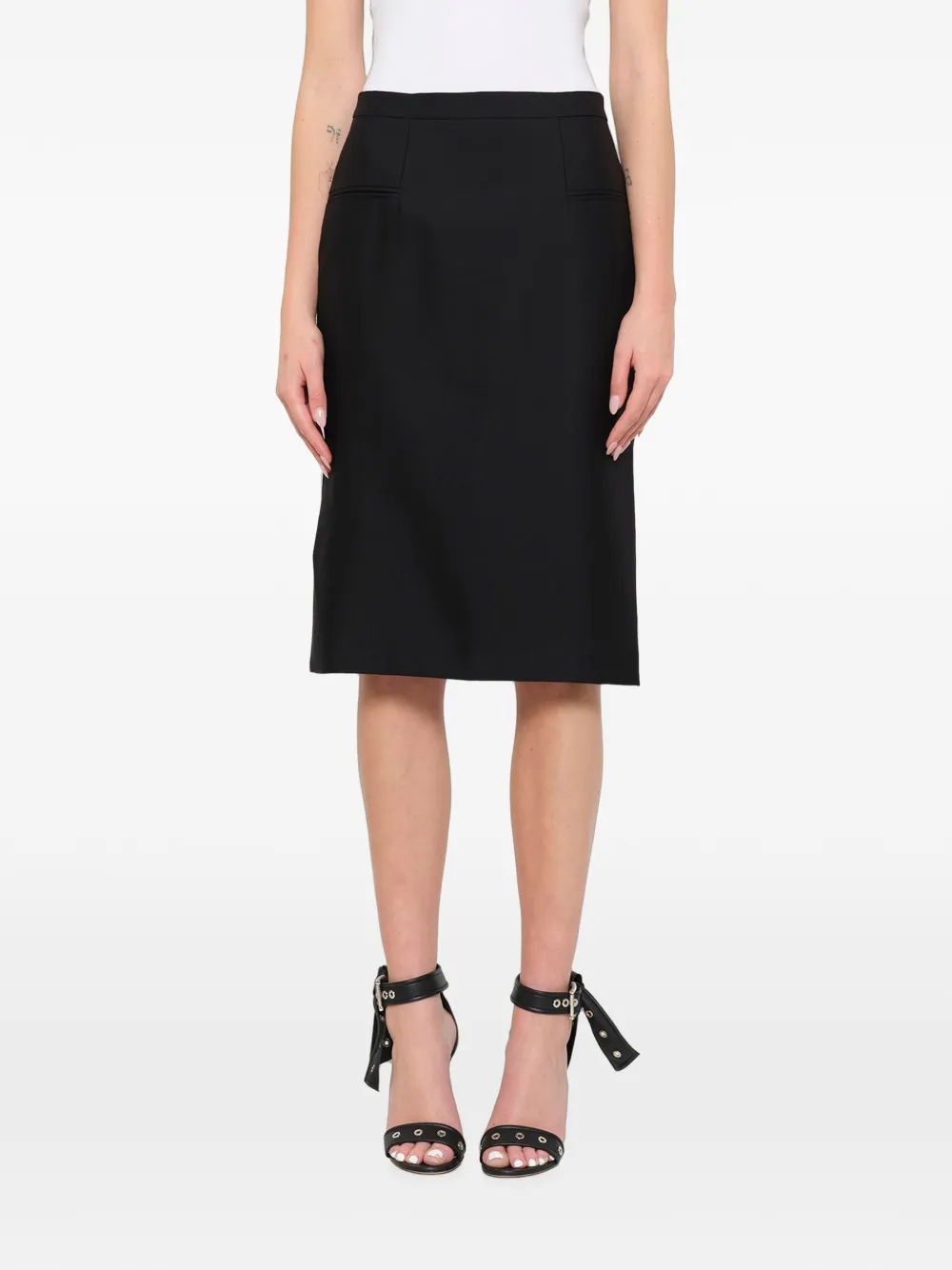 Alexander McQueen midi pencil skirt - Nero