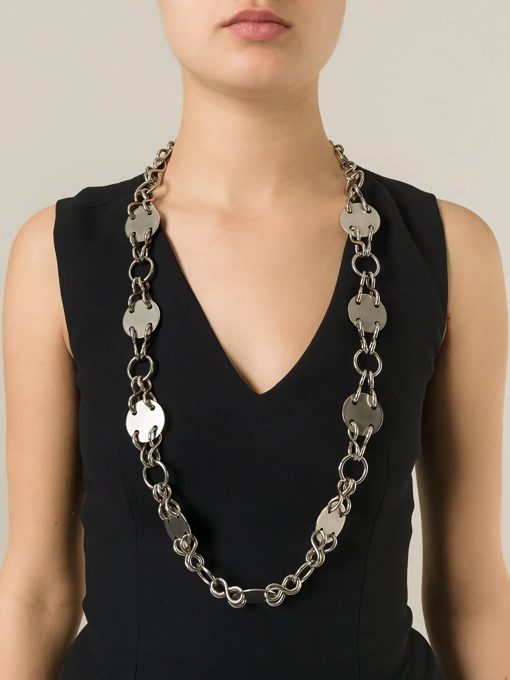 Paco Rabanne Pre-Owned round disc link belt - Metallic