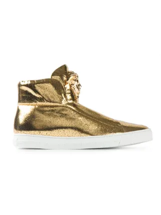 medusa gold trim sneakers