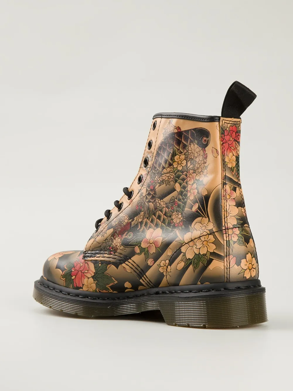 dr martens floral canvas boots