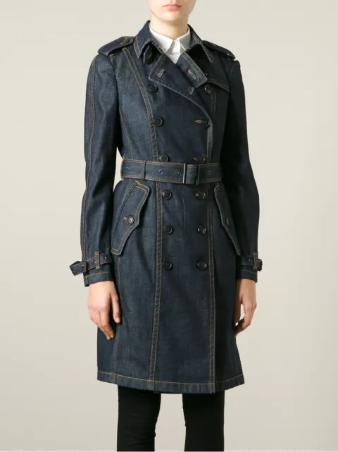 burberry denim trench coat