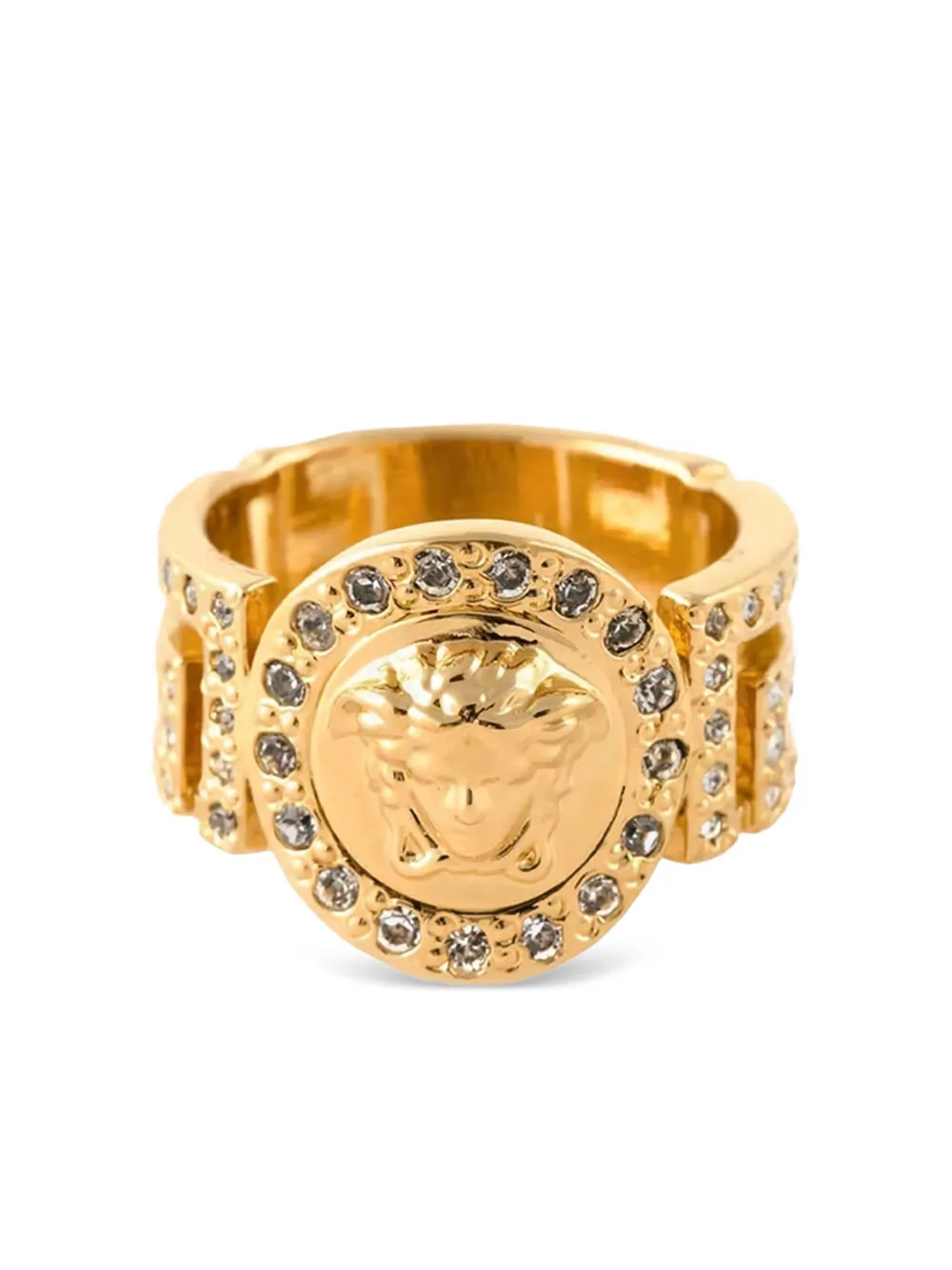 Versace La Medusa Ring mit Kristallverzierung | Gold | Image 1