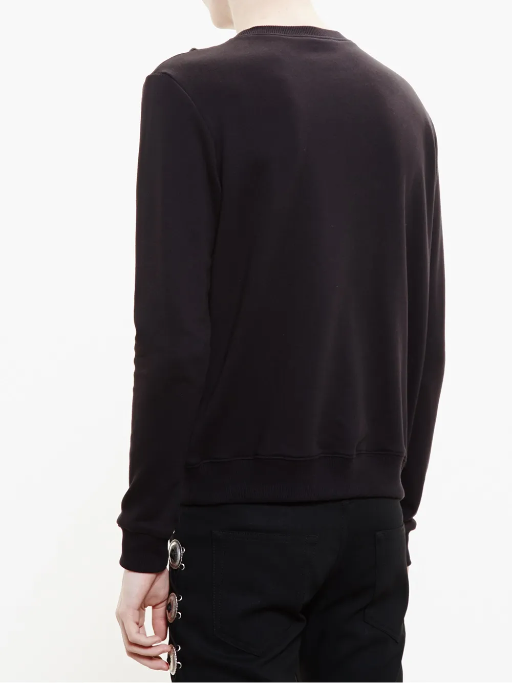 Saint Laurent concho detail sweatshirt Zwart