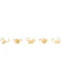 Valentino Garavani set of five shell rings - Metallic