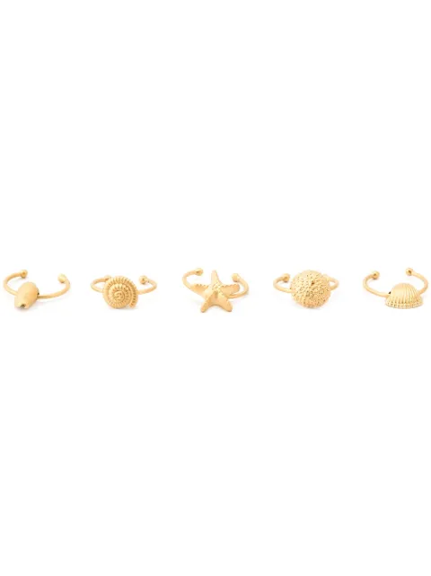 Valentino Garavani set of five shell rings