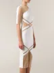 David Koma sheer cross stripes dress