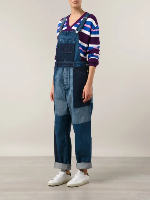 Patchwork denim dungarees Clearance