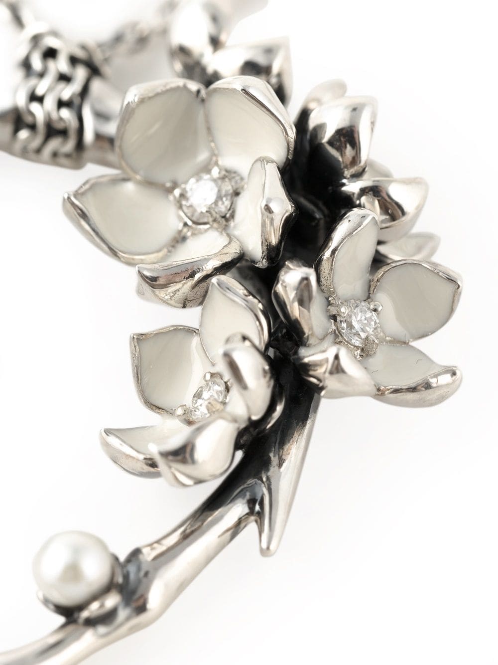 Shop Shaun Leane 'cherry Blossom' Diamond Necklace In Metallic