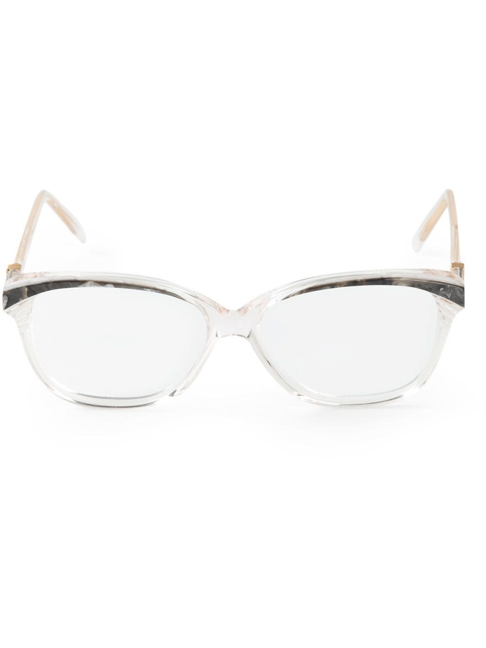 фото Yves Saint Laurent Pre-Owned очки с мраморным эффектом