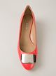 Bally logo plaque low chunky heel pumps