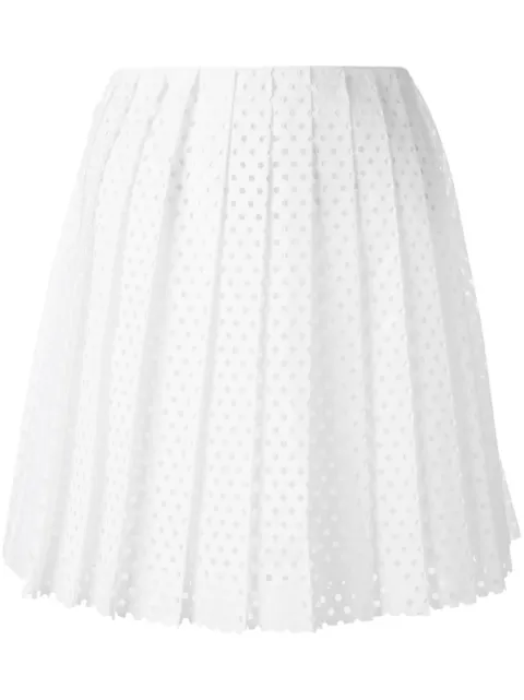 McQ Swallow perforated poplin skirt