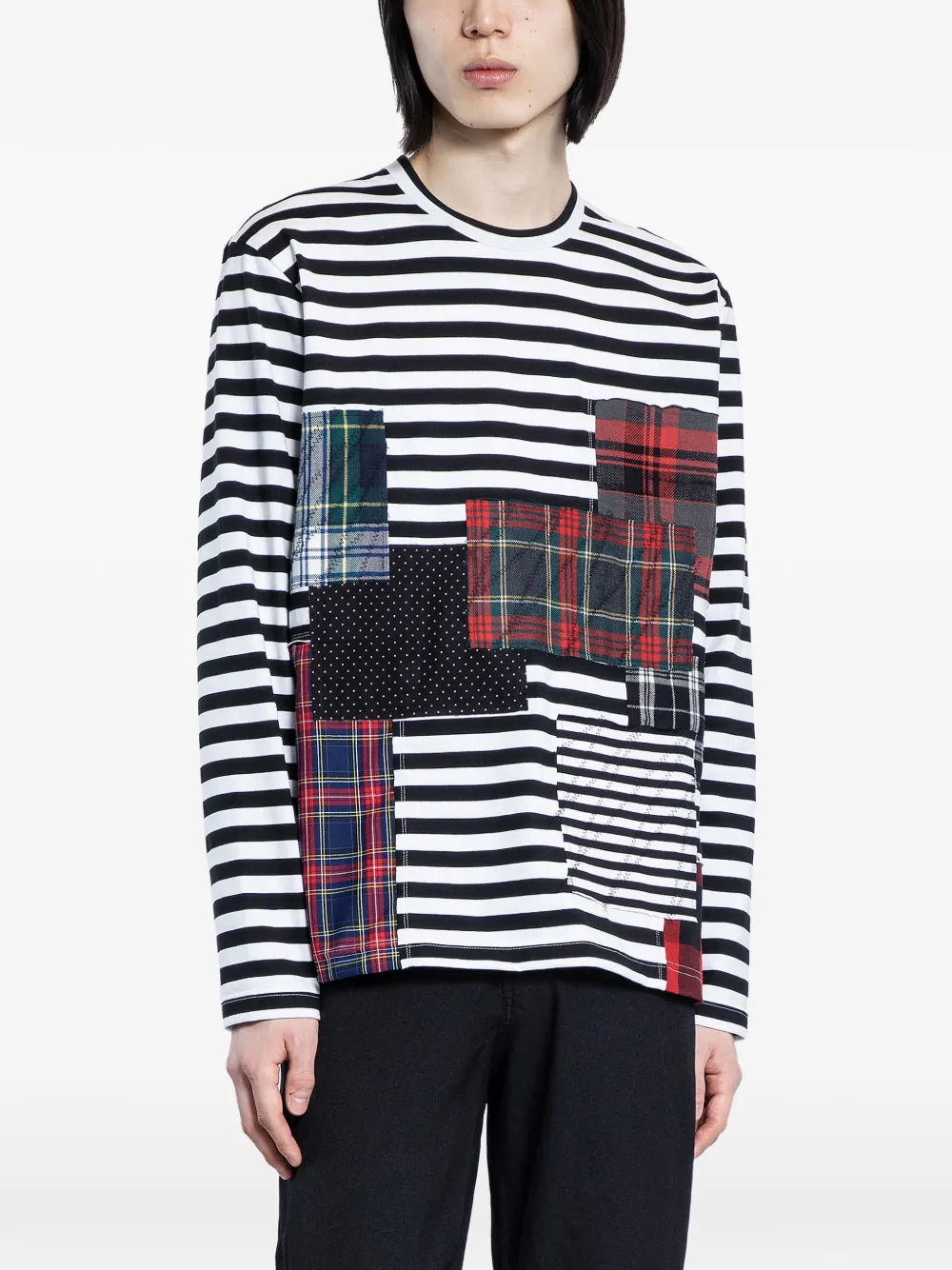 Junya Watanabe MAN Pullover im Patchwork-Stil - Blau