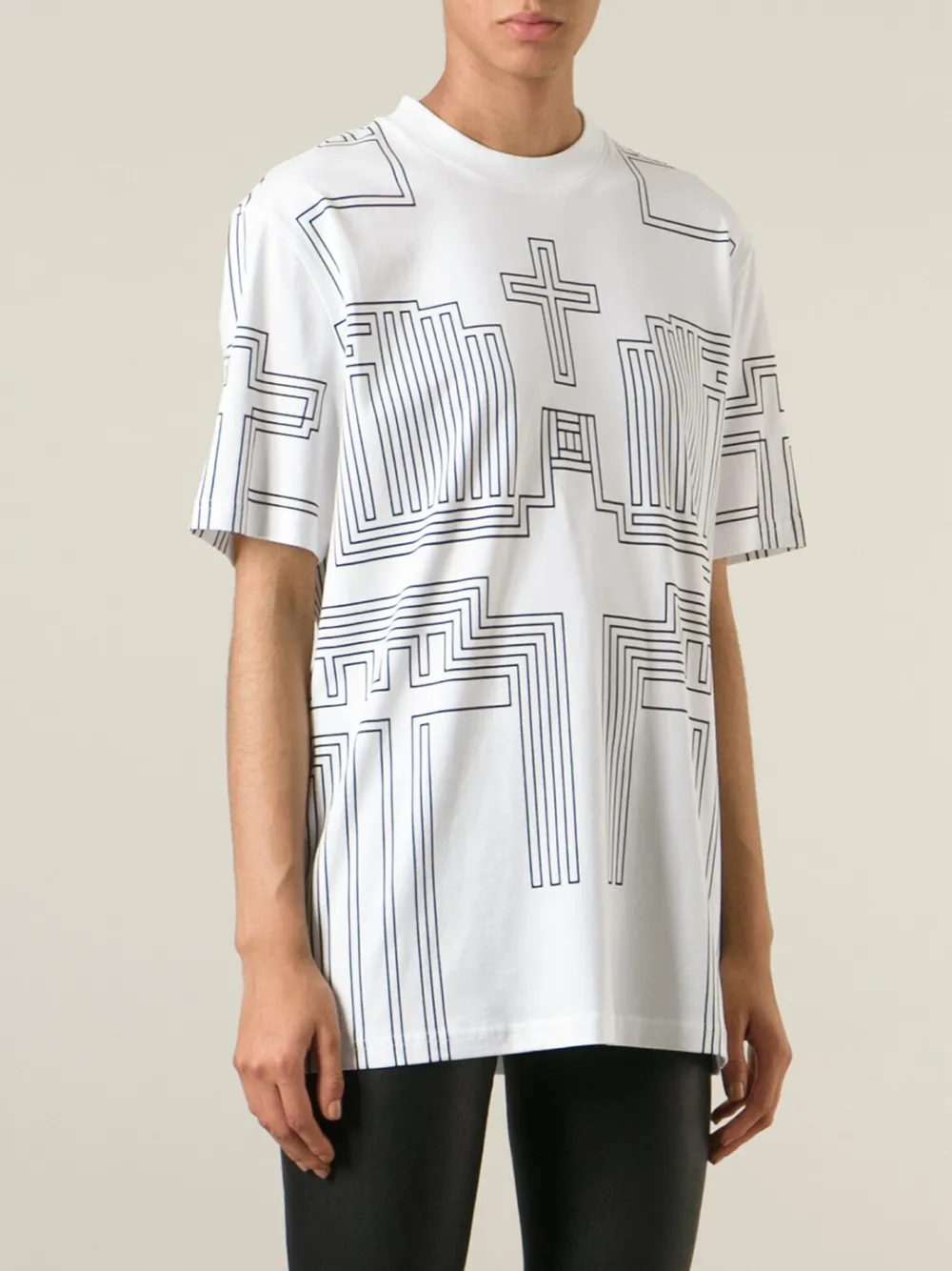 Givenchy geometric print T-shirt Wit