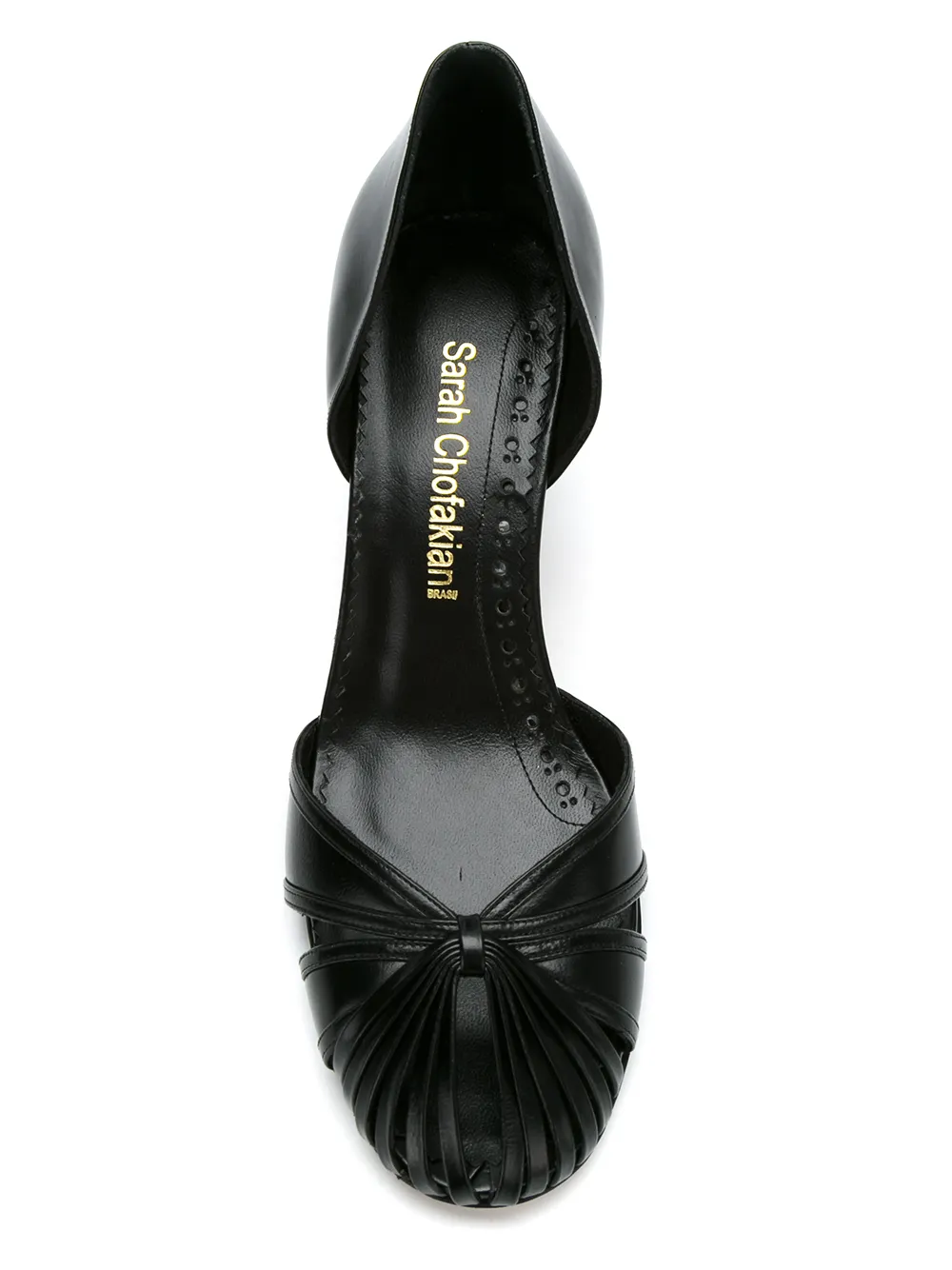 Sarah Chofakian leren pumps Zwart