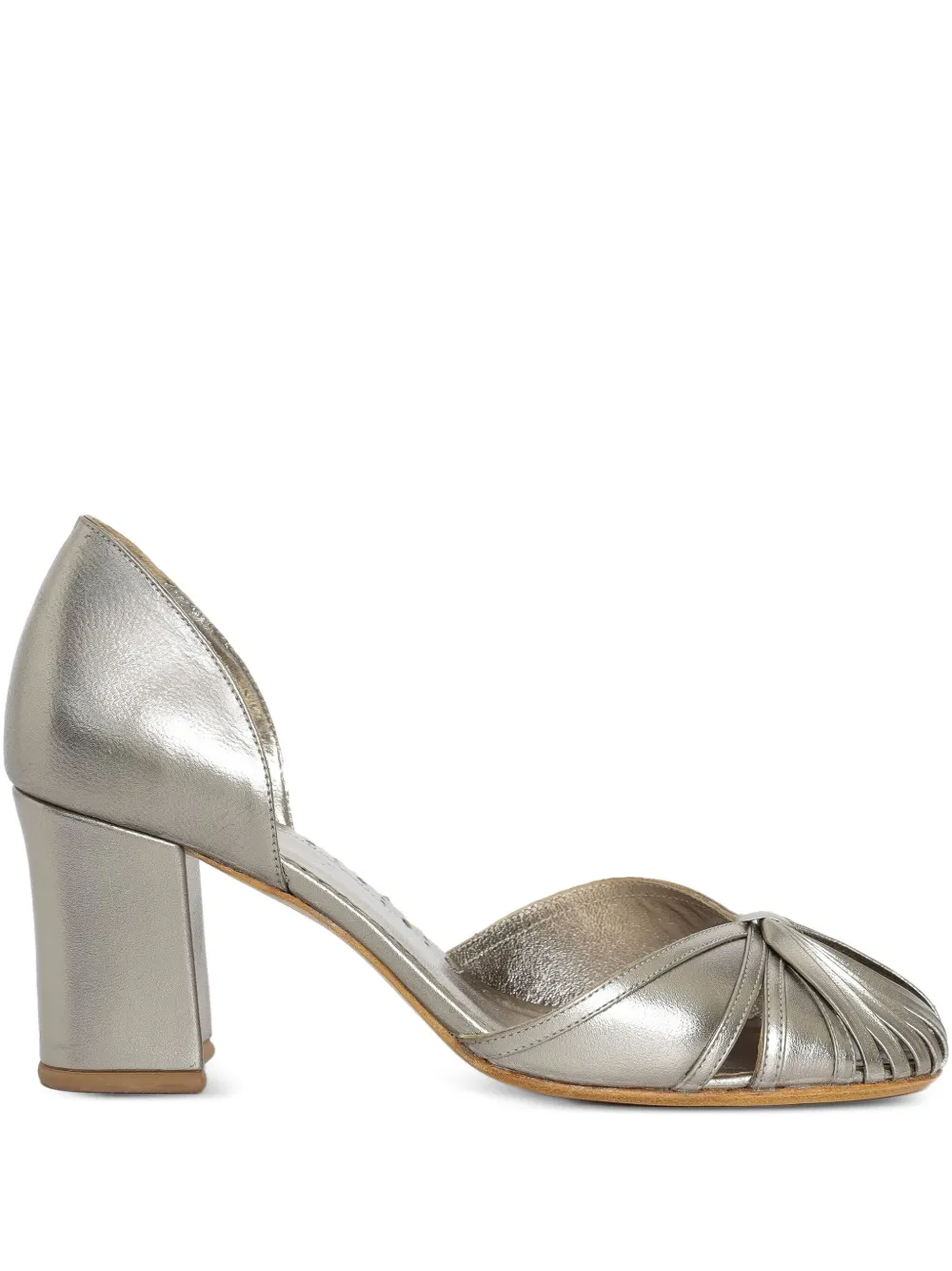 Sarah Chofakian leather heeled pumps | Grey | Image 1