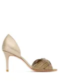 Sarah Chofakian Colagem peep toe pumps - Gold