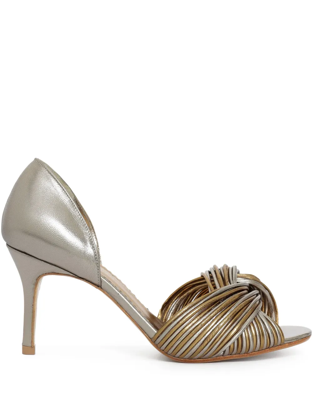 Sarah Chofakian Colagem peep toe pumps | Grey | Image 1