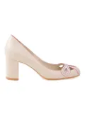 Sarah Chofakian chunky heel pumps - White