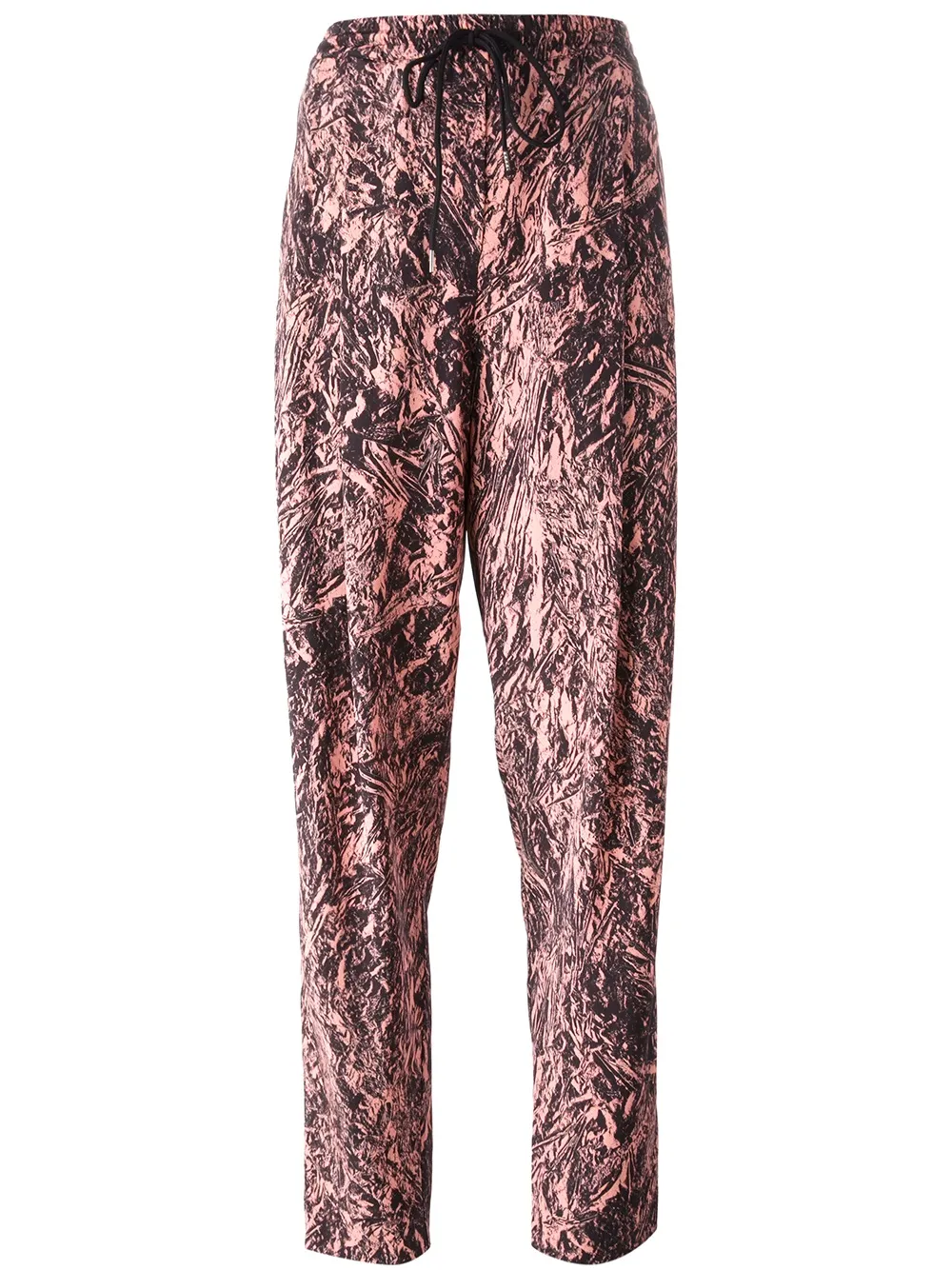 McQ Swallow Fanzine Foil print trousers