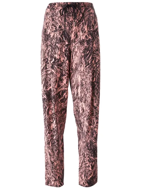 McQ Swallow Fanzine Foil print trousers