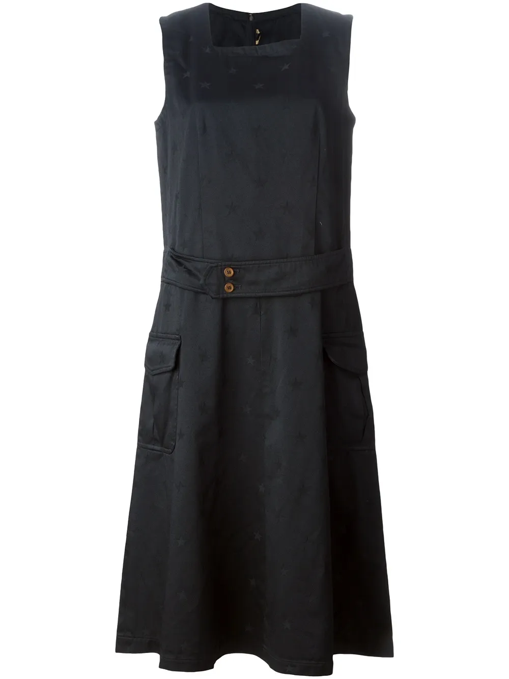 belted sleeveless dress