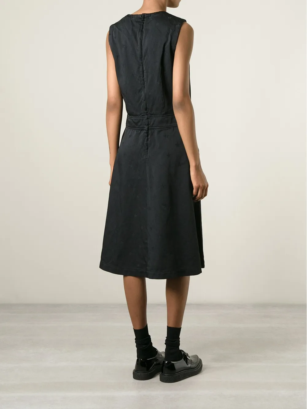 Comme Des Garçons Comme Des Garçons belted sleeveless dress Zwart